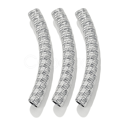 304 Stainless Steel Curved Tube Beads STAS-M071-03J-P-1