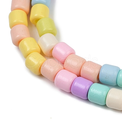 Baking Paint Glass Beads Strands LAMP-S070-06E-1