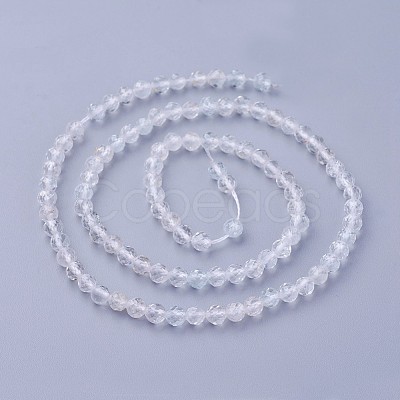 Natural White Topaz Beads Strands X-G-F619-28-4mm-1