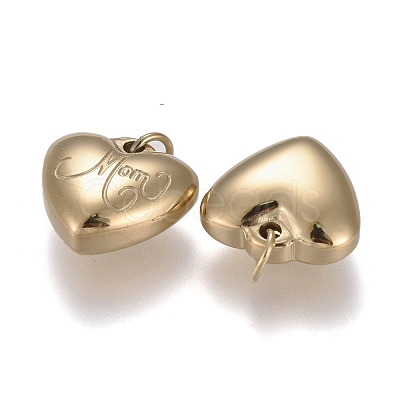 Mother's Day Ion Plating(IP) 304 Stainless Steel Charms STAS-I164-006G-1