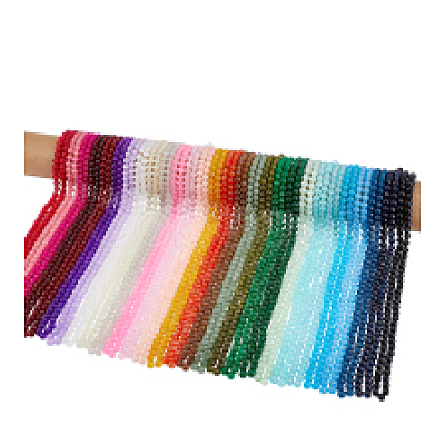 28 Stands 28 Colors Glass Imitation Jade Beads GLAA-PH0002-87-1