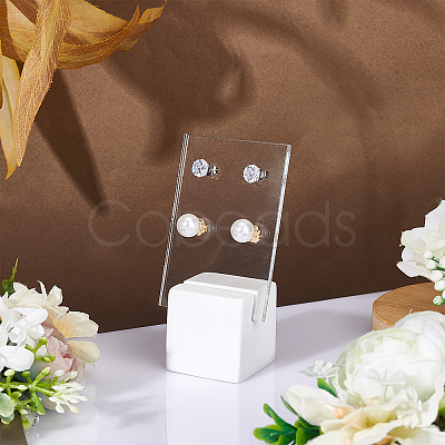 2Pcs 2 Style Acrylic Earring Display Stands EDIS-CA0001-01-1