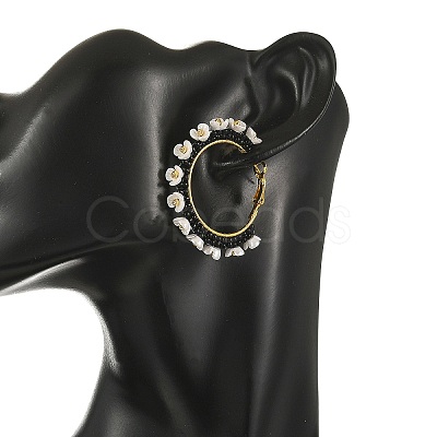 Glass Hoop Earrings EJEW-MZ00827-01-1