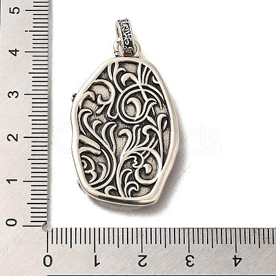 Rack Plating Brass Micro Pave Cubic Zirconia with Sea shell Pendants KK-Q795-15C-AS-1