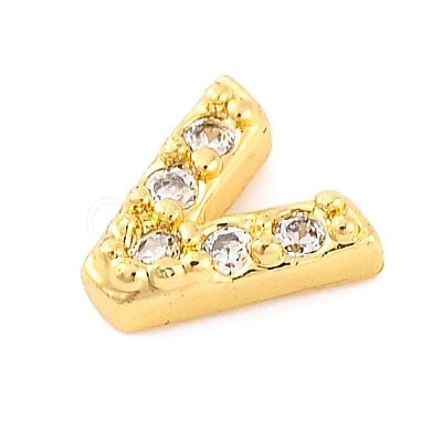 Rack Plating Brass Micro Pave Cubic Zirconia Cabochons KK-F874-04G-V-1