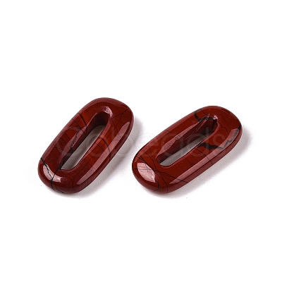 Natural Red Jasper Oval Pendants G-N342-105E-1