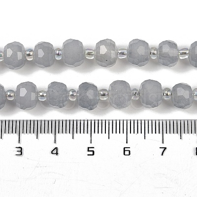Natural Grey Agate Beads Strands G-H057-A11-01-1