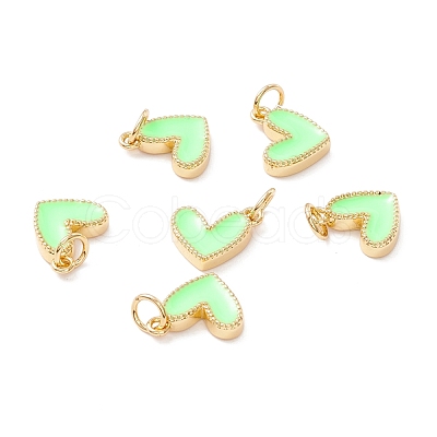 Rack Plating Brass Enamel Charms KK-D073-27G-1