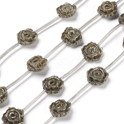 Natural Pyrite Beads Strands G-I194-34-1