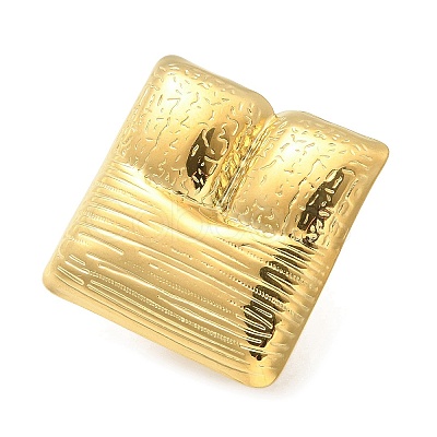 304 Stainless Steel Open Cuff Ring for Women RJEW-B109-06G-01-1