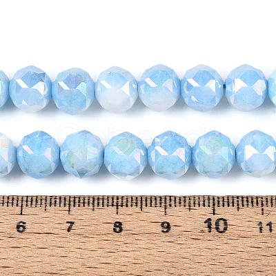 Anti-Tarnish Electroplate Glass Beads Strands GLAA-N010-10mm-06-1