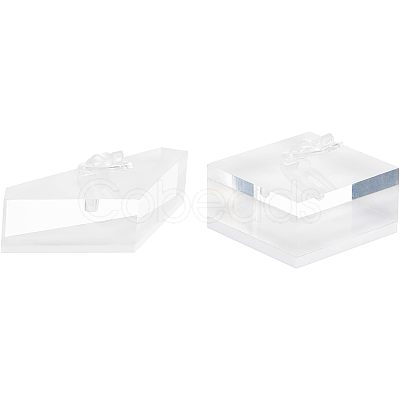 2 Pcs 2 Styles Acrylic Ring Displays RDIS-FG0001-13-1