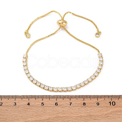 Adjustable Brass Micro Pave Cubic Zirconia Bracelets LS-BJEW-G588-01G-1