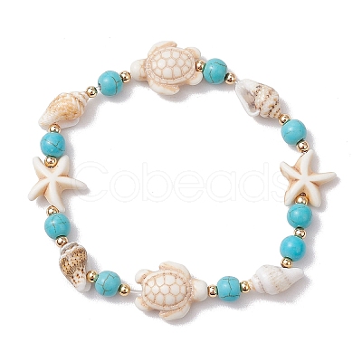 Shell Beaded Bracelets BJEW-TA00589-02-1