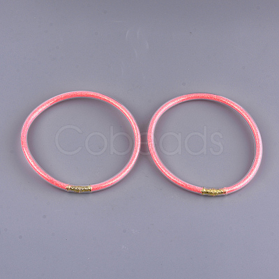 PVC Plastic Buddhist Bangle Sets BJEW-T008-09K-1