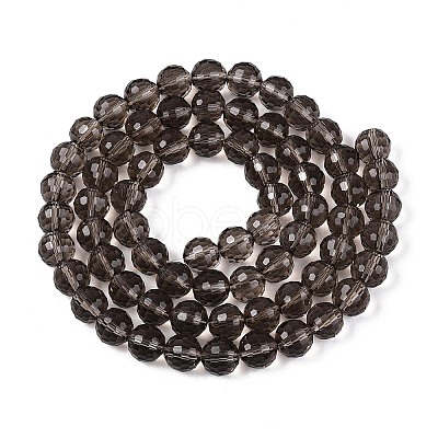 Transparent Glass Bead Strands GLAA-R095-10mm-36-1