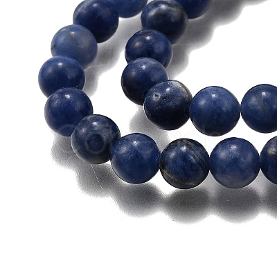 Natural Sodalite Round Beads Strands G-E329-10mm-39-1