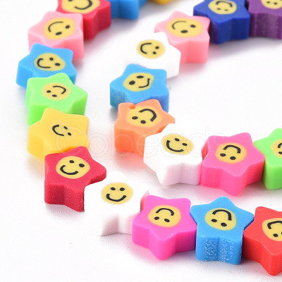 Handmade Polymer Clay Beads Strands CLAY-N008-016-1