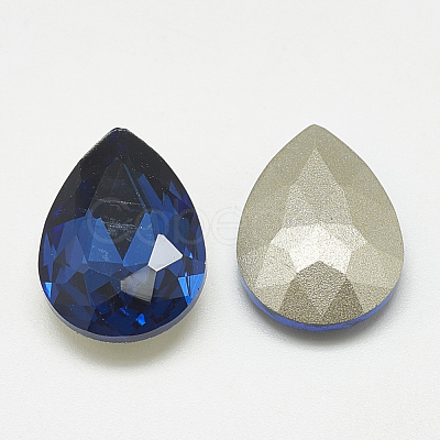 Pointed Back Glass Rhinestone Cabochons RGLA-T081-7x10mm-13-1