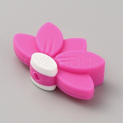 Lotus Food Grade Eco-Friendly Silicone Beads LS-SIL-WH0019-22F-1