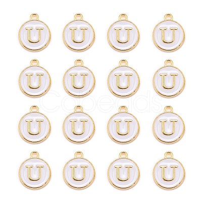 Golden Plated Alloy Charms LS-ENAM-S118-01U-1
