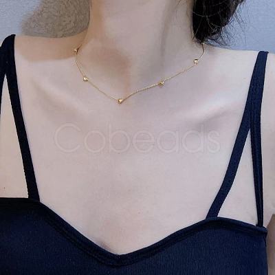 8 Heart Stainless Steel Link Chain Necklaces for Women FS-WG5BF1A-01-1