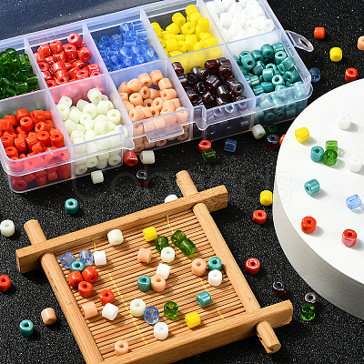 800Pcs 10 Colors Glass Beads GLAA-CJ0001-72-1