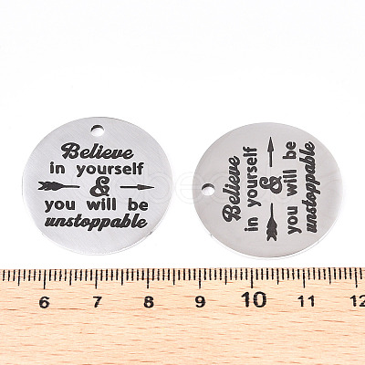 Non-Tarnish 201 Stainless Steel Pendants STAS-T064-38P-9-1