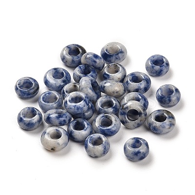 Natural Blue Spot Jasper European Beads G-R488-02B-1