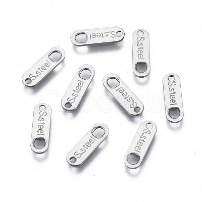 Tarnish Resistant 201 Stainless Steel Chain Tags X-STAS-N095-027-1