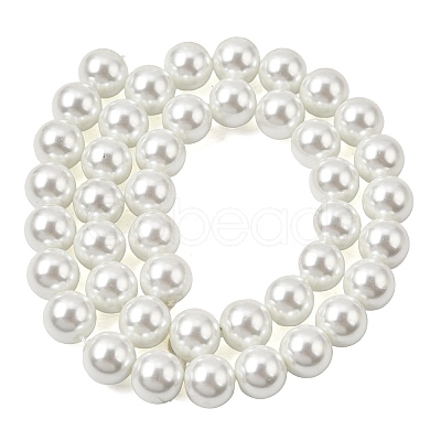 Eco-Friendly Dyed Glass Pearl Round Beads Strands HY-A002-10mm-RB001-1