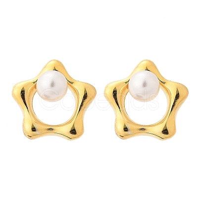 925 Sterling Silver Stud Earrings EJEW-D317-01G-1