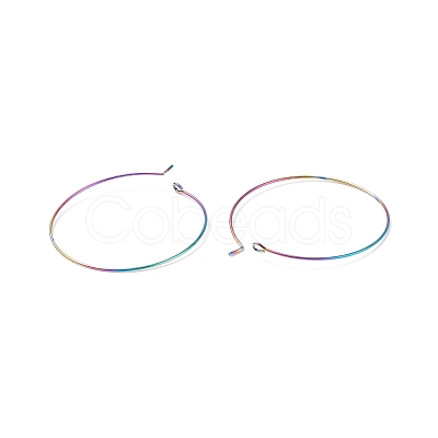 Ion Plating(IP) 316 Surgical Stainless Steel Hoop Earrings Findings STAS-F149-32M-B-1