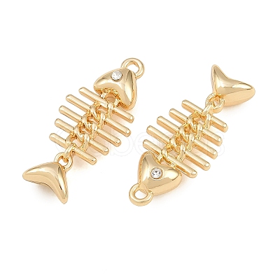 Rack Plating Alloy Rhinestone Pendants RB-CBAB71D-02G-1