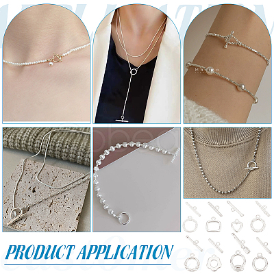 8 Styles Brass Toggle Clasps KK-PH0010-65-1