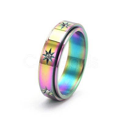 Rotatable Stainless Steel Finger Ring PW-WGC6D1D-09-1