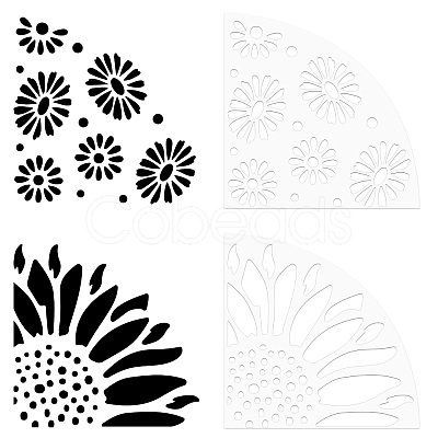 2Pcs 2 Style Acrylic Tie-Dye Template DIY-CP0008-78H-1