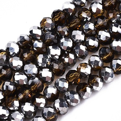 Electroplate Glass Beads Strands EGLA-A034-T4mm-C16-1