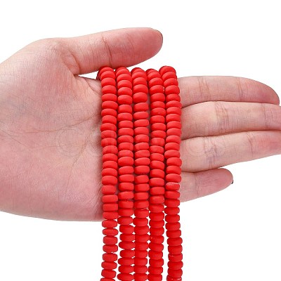 Handmade Polymer Clay Beads Strands X-CLAY-N008-008D-1