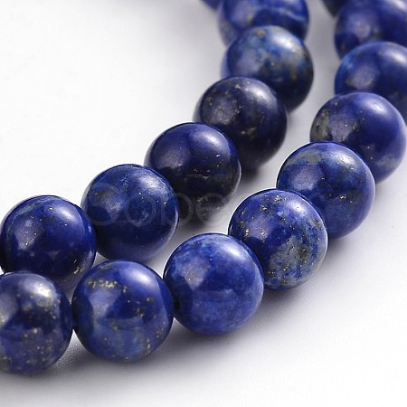 Natural Lapis Lazuli Round Bead Strands G-M230-02-6mm-1