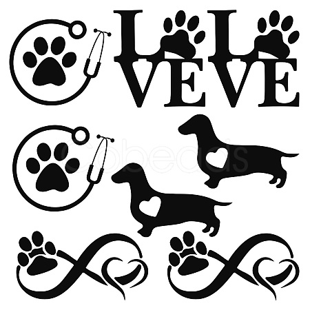 8 Sheets 4 Style Infinity Love & Bird Laser Style Plastic Adhesive Car Stickers STIC-GF0001-04B-1