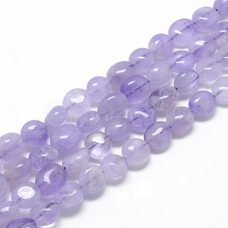 Natural Lavender Amethyst Beads Strands X-G-R445-8x10-23-1