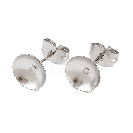 304 Stainless Steel Stud Earring Findings STAS-D389-03E-P-1