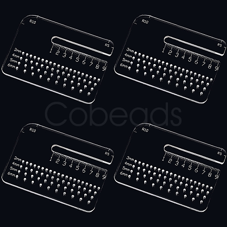 4Pcs Acrylic Rounded Edge Measuring Tools AJEW-CL0002-18-1