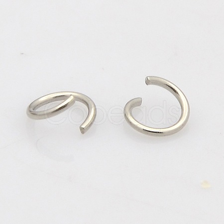 Tarnish Resistant 304 Stainless Steel Open Jump Rings STAS-N015-03-8x1mm-1