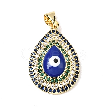 Brass Micro Pave Cubic Zirconia Pendants KK-H267-002G-01-1
