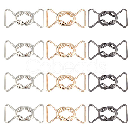 12Pcs 3 Colors Alloy Belt Buckles FIND-OC0002-91A-1