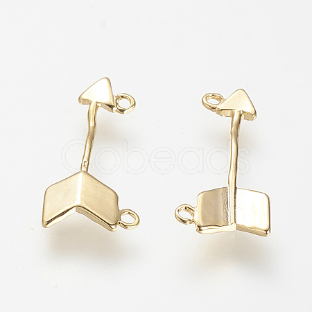 Real 18K Gold Plated Brass Pendants KK-R037-155G-1
