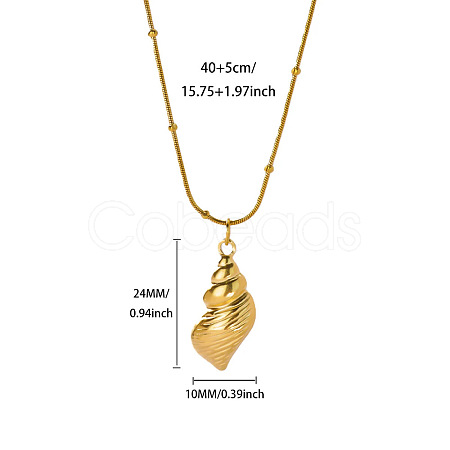 Summer Beach 304 Stainless Steel Pendant Necklaces WG63A68-07-1