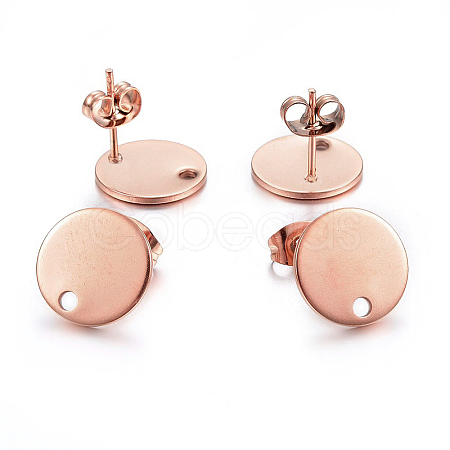 Ion Plating(IP) 304 Stainless Steel Stud Earring Findings LS-STAS-K184-01-03RG-1